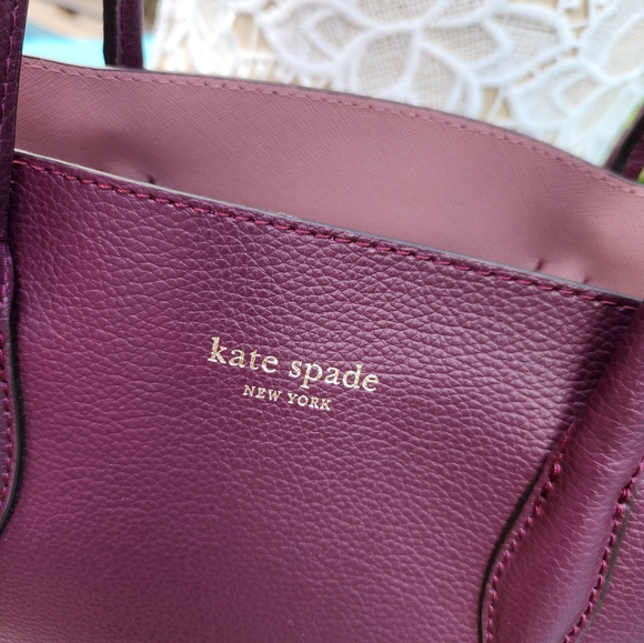 Stunning Kate Spade Burgundy Wine Convertible tote-Use it any way you like! - Picture 11 of 16